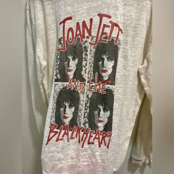 Joan Jett And The Blackhearts Fitted Sweatshirt by Recycled Karma, size S - Picture 4 of 8